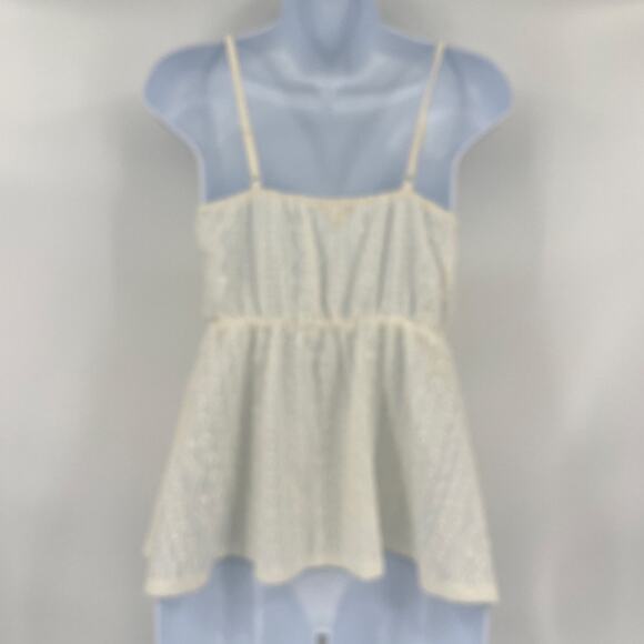 Y2K Derek Heart Babydoll Womens Top Small Festival Boho Crochet Dainty Cottage - Picture 6 of 9